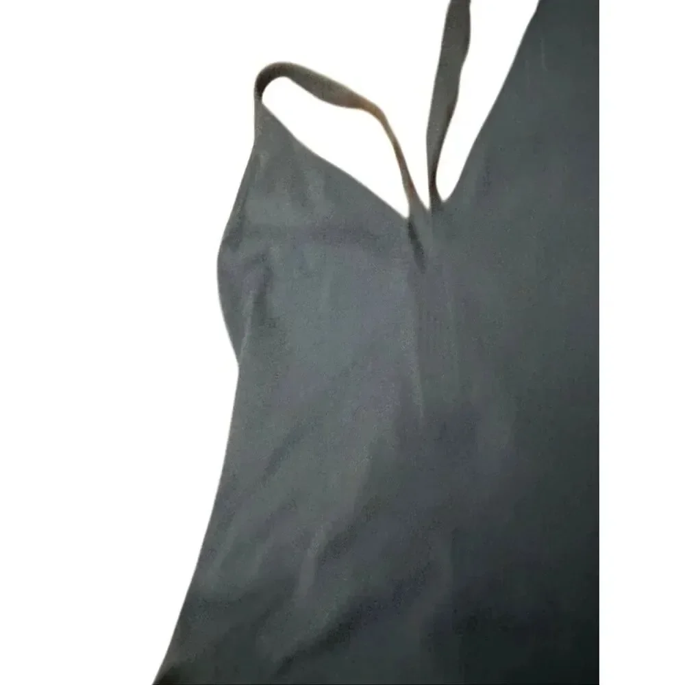 Proenza Schouler Womens Deep V Neck Maillot One Piece Swimsuit Black Size L/G